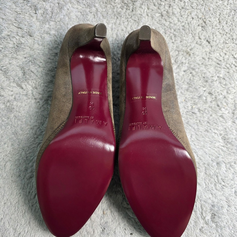 Amalfi Taupe Textured Heels - Picture 7 of 9